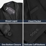 Slim Fit 3-Piece Black Suit for Men