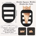 60 Assorted Men's Pocket Squares and Holders