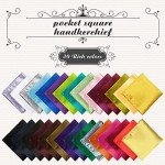 60 Assorted Men's Pocket Squares and Holders