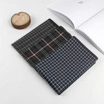 HOULIFE Men's Black Checkered Cotton Handkerchiefs - 11 PCS