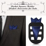 60 Assorted Men's Pocket Squares and Holders
