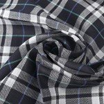 HOULIFE Men's Black Checkered Cotton Handkerchiefs - 11 PCS