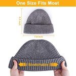Men's 3 Pack Wool Fisherman Beanies - Black, Gray, Yellow