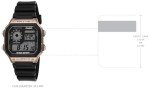 Casio Men's Black Quartz Watch with Resin Strap
