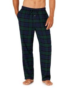 Men's Black Watch Plaid Flannel Pajama Pants