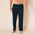 Men's Black Watch Plaid Flannel Pajama Pants