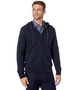Tommy Hilfiger Men's Navy Fleece Zip-Up Hoodie