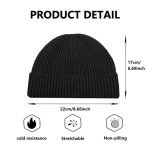 Men's Knit Fisherman Beanie - Black
