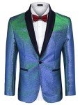Men's Shiny Blue Blazer for Weddings & Parties