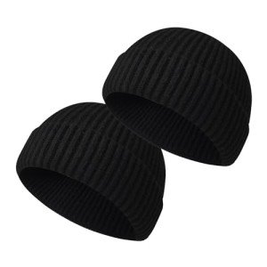 CYNROFVEN 2 Pack Wool Knit Fisherman Beanies