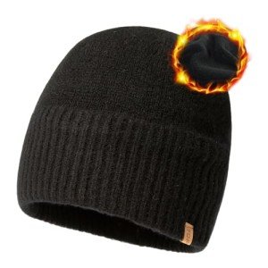 Men's Merino Wool Winter Beanie with Fleece Lining