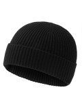 Zylioo Oversize Black Beanie Hat for Big Heads