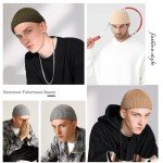 CYNROFVEN 2 Pack Wool Knit Fisherman Beanies