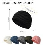 CYNROFVEN 2 Pack Wool Knit Fisherman Beanies