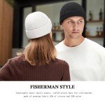 CYNROFVEN 2 Pack Wool Knit Fisherman Beanies