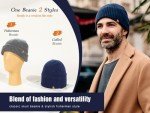 Men's Merino Wool Winter Beanie with Fleece Lining