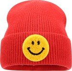 Smiley Face Embroidered Beanie Hat for Everyone