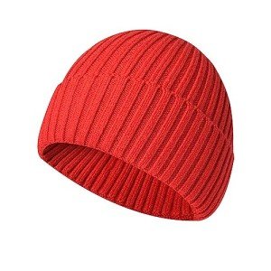 Red Wool Knit Fisherman Beanie for Men & Women