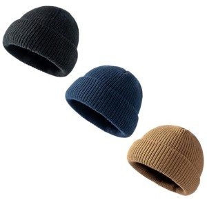 3-Piece Fisherman Beanie Hat Set for Men