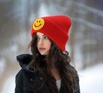 Smiley Face Embroidered Beanie Hat for Everyone