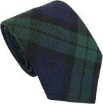 Men's Black Watch Plaid Tie - Green & Navy