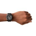 Fossil Men's Black Chronograph Silicone Watch