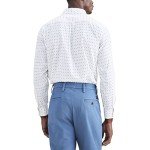 Dockers Men's Classic Fit Long Sleeve Shirt - Navy El Cayuco