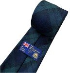 Men's Black Watch Plaid Tie - Green & Navy