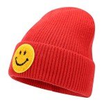 Smiley Face Embroidered Beanie Hat for Everyone