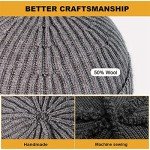 Red Wool Knit Fisherman Beanie for Men & Women