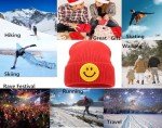 Smiley Face Embroidered Beanie Hat for Everyone