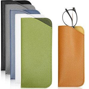 6-Pack Soft Leather Eyeglass Cases for Everyone