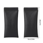 3 Pack Soft Leather Sunglasses Cases with Cloth