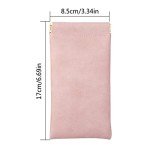 3-Pack Portable Leather Glasses Case with Cloth