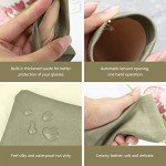 3-Pack Portable Leather Glasses Case with Cloth