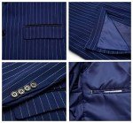 Men’s Slim Fit Pinstripe 3-Piece Suit Set