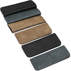 6 Pack Soft Leather Eyeglass Pouches for All
