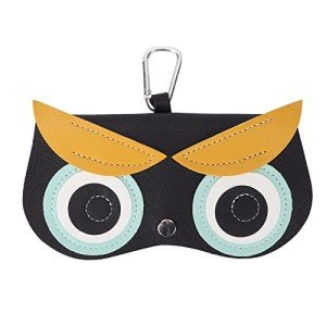 Soft Leather Eyeglasses Case with Clip for Travel