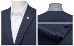 Men's Navy Blue Casual Knit Blazer Jacket