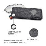 Thick Felt Sunglasses Case - 2 Pack