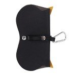 Soft Leather Eyeglasses Case with Clip for Travel
