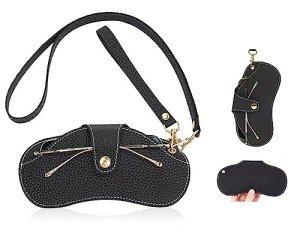 Portable Soft Leather Sunglasses Case for Men