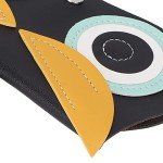 Soft Leather Eyeglasses Case with Clip for Travel