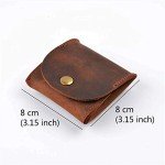 Rustic Leather Moon Pocket Coin Case - Brown