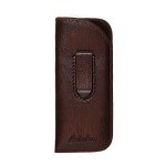 Calabria Slim PU Leather Eyeglasses Case with Clip