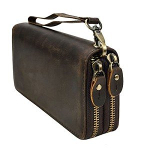 Men's Leather Long Wallet and Phone Organizer