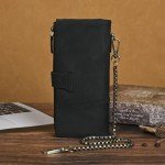 Genuine Crazy Horse Leather Men's Travel Wallet