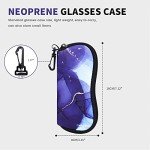 Portable Neoprene Sunglasses Case with Hook - Purple