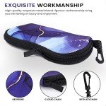 Portable Neoprene Sunglasses Case with Hook - Purple
