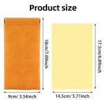 3-Pack Soft Leather Sunglasses Cases with Cleaning Cloth